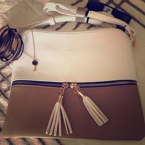 Medium Size Vegan Leather Crossbody/ various color